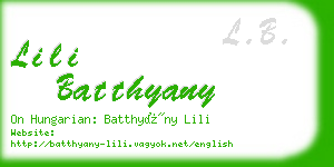 lili batthyany business card